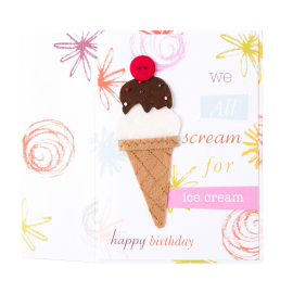 Felt Double Scoop Ice Cream